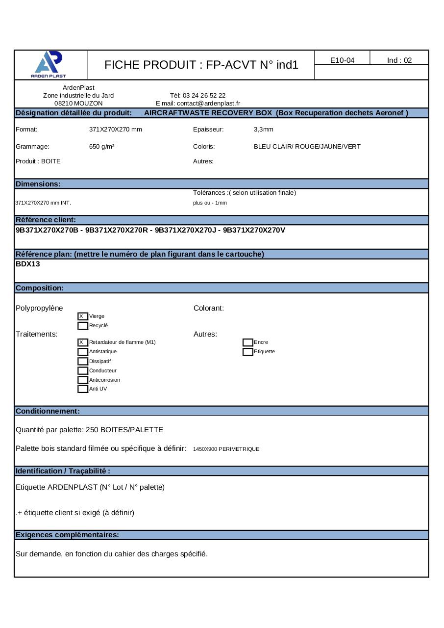 Aperçu du document 9B371X270X270B - FICHE PRODUIT ACVT-1.pdf - page 1/1
