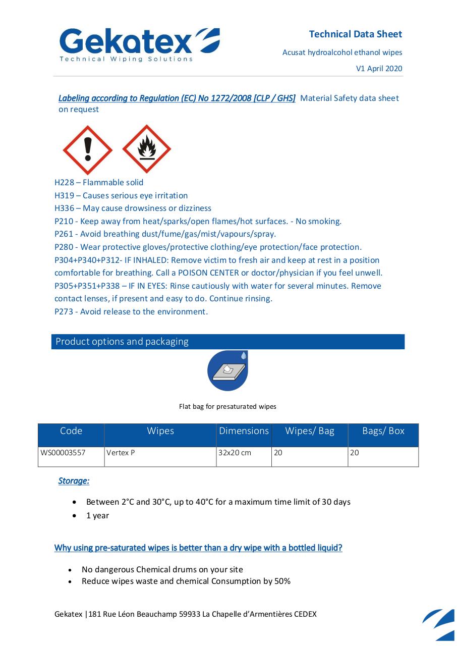 Aperçu du document TDS - WS0003557 - Acusat HydroEthanol - ENG.pdf - page 2/3 TDS - WS0003557 - Acusat HydroEthanol - ENG.pdf - page 2/3