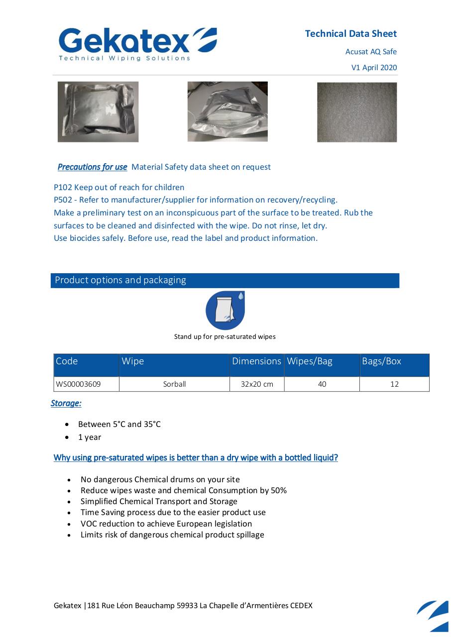 Aperçu du document TDS - WS0003629 - Acusat AQ Safe - ENG.pdf - page 2/2 TDS - WS0003629 - Acusat AQ Safe - ENG.pdf - page 2/2